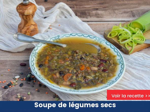Soupe de légumes secs